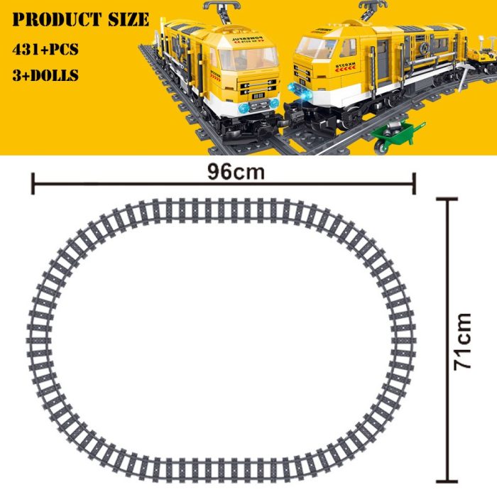 BZDA high tech Toys Train Series Battery Powered Electric Train Building Blocks City Freight Cargo With 1 - LEPIN LEPIN Store