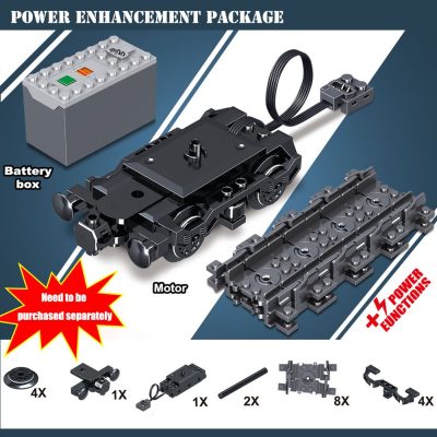 BZDA high tech Toys Train Series Battery Powered Electric Train Building Blocks City Freight Cargo With 5 - LEPIN LEPIN Store