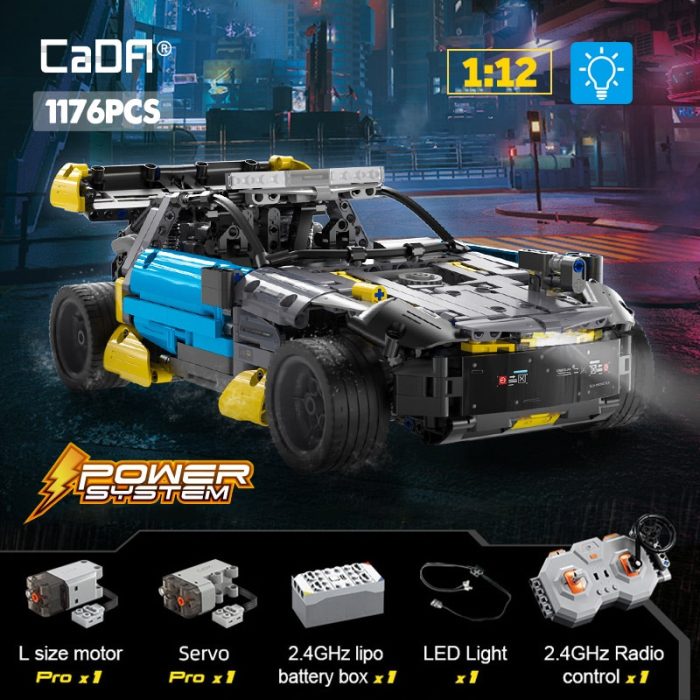 Cada 1176PCS RC Car Drift Racing Building Blocks City Remote Control Super Sports Vehicle Bricks Toys - LEPIN LEPIN Store