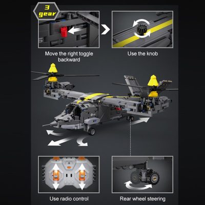 Cada 1424pcs Weapon RC Rotorcraft Fighter Building Blocks City Remote Control Airplane Helicopter Bricks Toys Boys 4 - LEPIN LEPIN Store