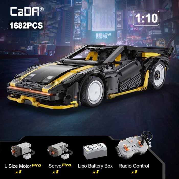 Cada 1682pcs 1 10 City Remote Control Drift Racing Car Building Blocks RC Super Sports Vehicle - LEPIN LEPIN Store