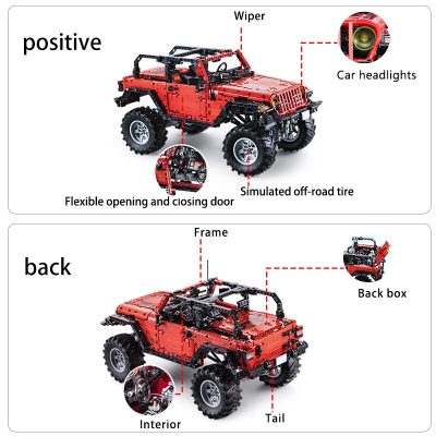 Cada 1941PCS RC 2 4G City Off Road Car Building Blocks Battery Motor Vehicle Bricks Toys 3 - LEPIN LEPIN Store