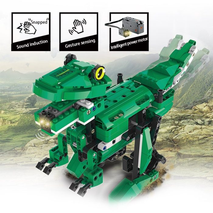 Cada 435PCS Electric Crocodile Dinosaurs MOC Building Blocks Voice Light Control Bricks Toy Gift For Children 1 - LEPIN LEPIN Store