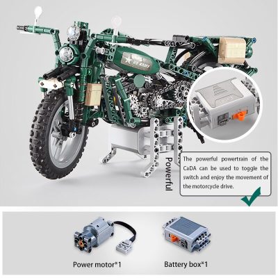 Cada 550PCS City Series Electronic Two wheeled Motorcycle DIY Model Building Blocks Bricks Toys for Kids 2 - LEPIN LEPIN Store