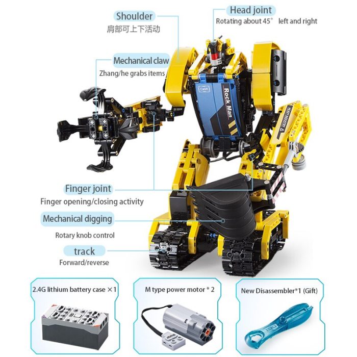 Cada 930PCS RC Robot Megalithic Intelligent Building Blocks City Remote Control Excavator Bricks Toys for Kids 2 - LEPIN LEPIN Store