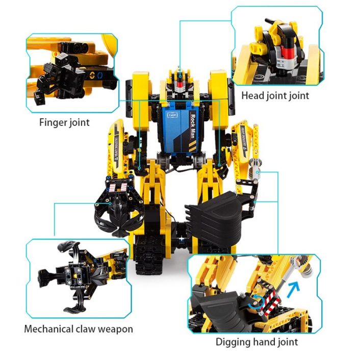 Cada 930PCS RC Robot Megalithic Intelligent Building Blocks City Remote Control Excavator Bricks Toys for Kids 3 - LEPIN LEPIN Store