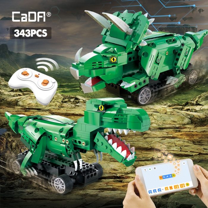 Cada City RC Car Tyrannosaurus Triceratops Bricks Jurassic World Dinosaur Building Blocks Toys For Children Gifts - LEPIN LEPIN Store