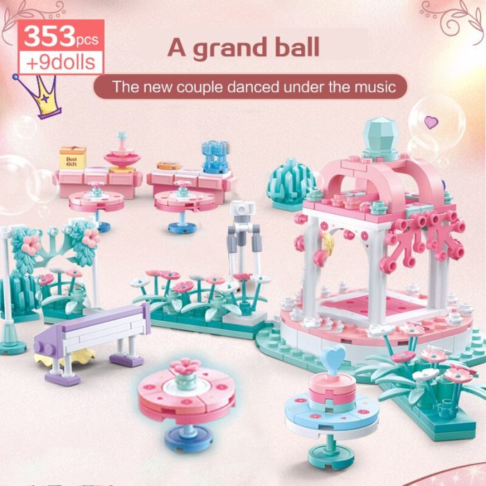 Friends Pink House City Bus Race Car Building Block Princess Prince Wedding Sets Romantic Amusement Park 2 - LEPIN LEPIN Store