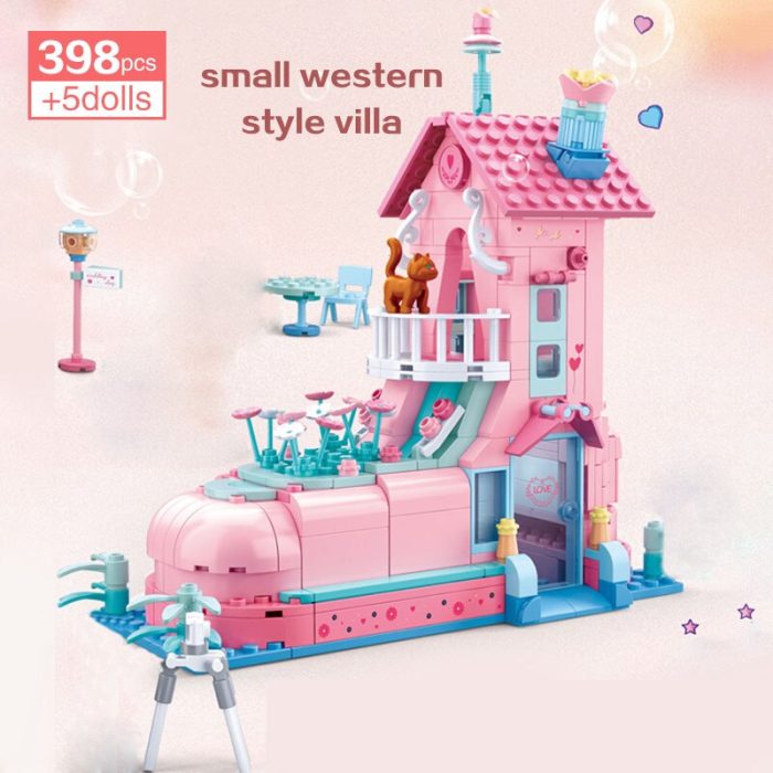 Friends Pink House City Bus Race Car Building Block Princess Prince Wedding Sets Romantic Amusement Park 4 - LEPIN LEPIN Store