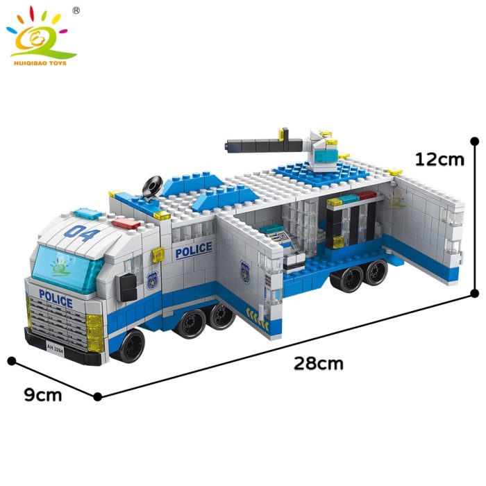 HUIQIBAO 1000PCS Traffic Car Model Building Blocks City Automobile Bus Ambulance Bricks Construction Toy For Children 1 - LEPIN LEPIN Store