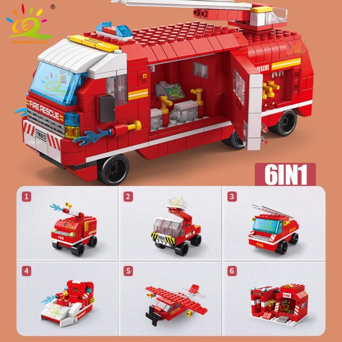 HUIQIBAO 1000PCS Traffic Car Model Building Blocks City Automobile Bus Ambulance Bricks Construction Toy For Children 4 - LEPIN LEPIN Store