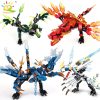 HUIQIBAO 115pcs Fire Dragon Knight Model Building Blocks KAI JAY ZANE City Figures Bricks Construction Toys - LEPIN LEPIN Store