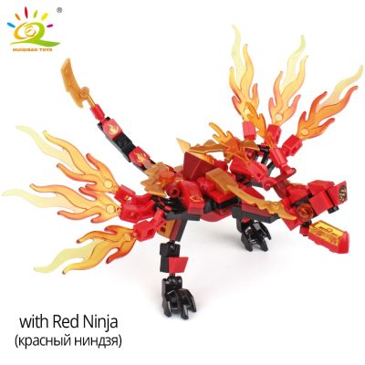 HUIQIBAO 115pcs Fire Dragon Knight Model Building Blocks KAI JAY ZANE City Figures Bricks Construction Toys 4 - LEPIN LEPIN Store