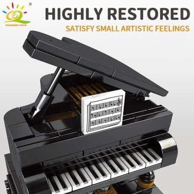 HUIQIBAO 264Pcs Piano Model Blue tooth Speaker Mobile Phone Holder Building Blocks MOC Creative Brick Set 2 - LEPIN LEPIN Store