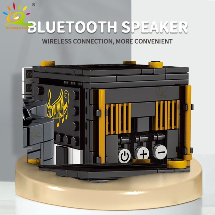 HUIQIBAO 264Pcs Piano Model Blue tooth Speaker Mobile Phone Holder Building Blocks MOC Creative Brick Set 4 - LEPIN LEPIN Store