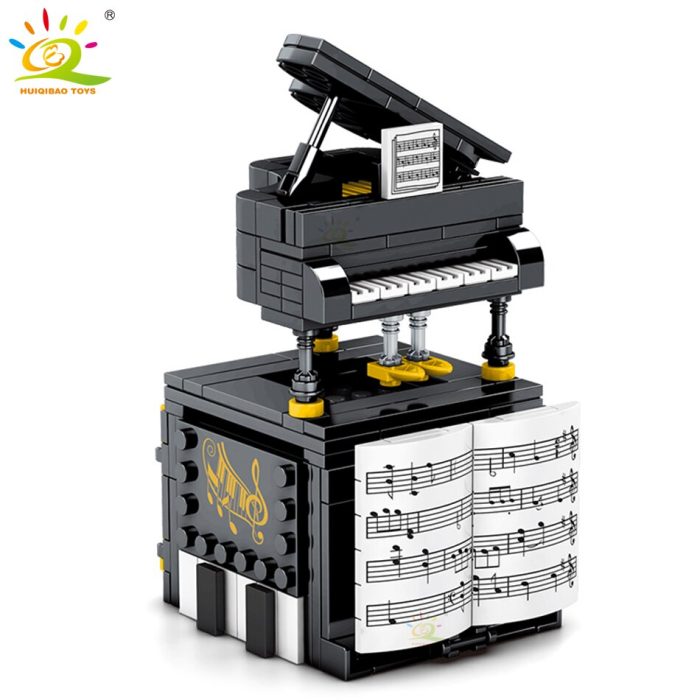 HUIQIBAO 264Pcs Piano Model Blue tooth Speaker Mobile Phone Holder Building Blocks MOC Creative Brick Set 5 - LEPIN LEPIN Store