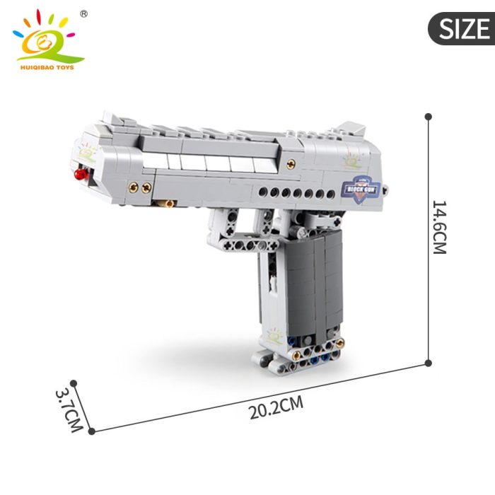 HUIQIBAO 307PCS Desert Eagle Tech Model Building Blocks Set Military Weapon Bricks City DIY Game Gun 2 - LEPIN LEPIN Store