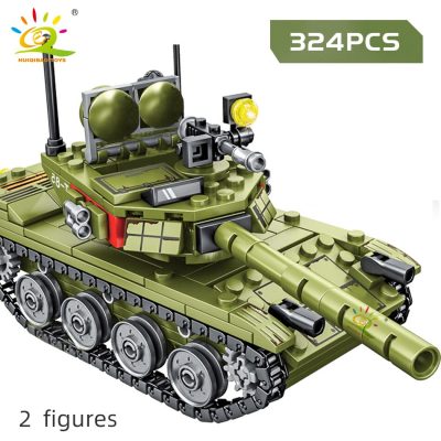 HUIQIBAO 324pcs Military 85 Main Battle Tank Building Blocks WW2 Army Soldier Figures Bricks Educational Toys 1 - LEPIN LEPIN Store