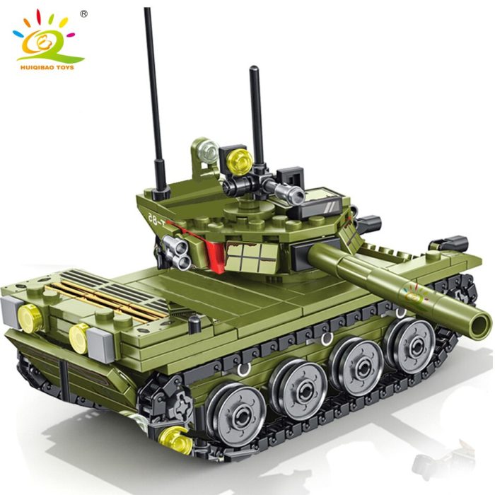 HUIQIBAO 324pcs Military 85 Main Battle Tank Building Blocks WW2 Army Soldier Figures Bricks Educational Toys 2 - LEPIN LEPIN Store