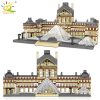 HUIQIBAO 3377pcs Louvre Museum Architecture Model Micro Building Block City Street View Mini Diamond Bricks Children - LEPIN LEPIN Store