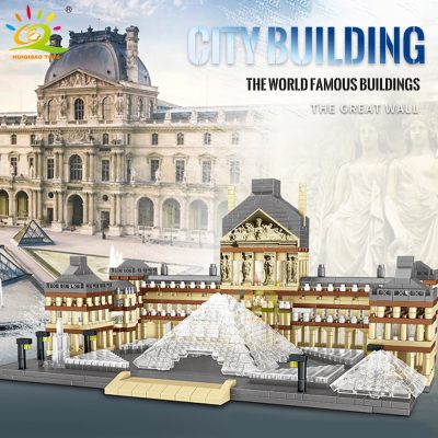 HUIQIBAO 3377pcs Louvre Museum Architecture Model Micro Building Block City Street View Mini Diamond Bricks Children 4 - LEPIN LEPIN Store