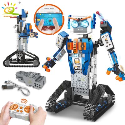 HUIQIBAO 447Pcs High tech RC Robot Building Blocks City Remote Control Motor Bricks Moc Intelligent Constuction - LEPIN LEPIN Store