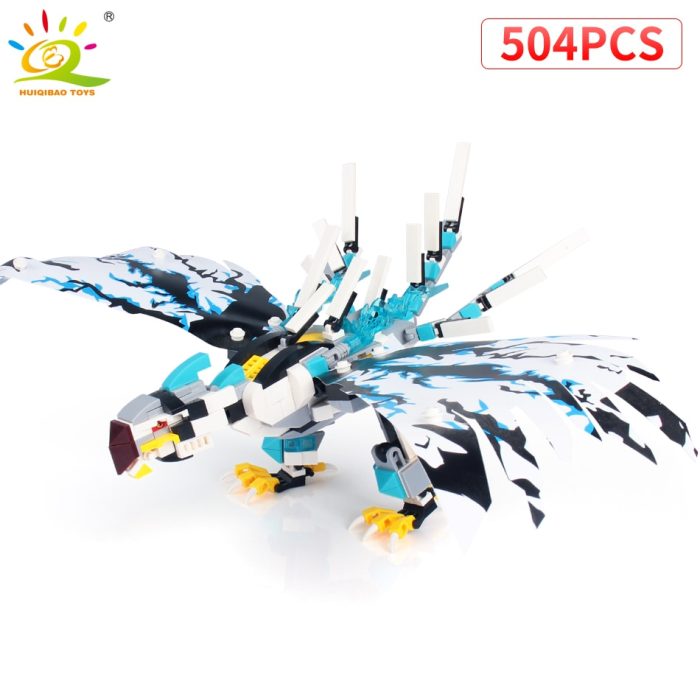 HUIQIBAO 504PCS Eagle Model Building Blocks Movie Ninja Kai Jay Figures Animal City Bricks Set Educational 1 - LEPIN LEPIN Store