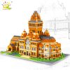 HUIQIBAO 5379pcs Harvard Architecture Model Micro Building Blocks City Street View University Mini Diamond Bricks Children - LEPIN LEPIN Store