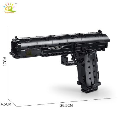 HUIQIBAO 563PCS Desert Eagle Pistol Toy Tech Weapon Series Building Blocks Assembly Gun Model Bricks City 2 - LEPIN LEPIN Store