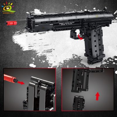 HUIQIBAO 563PCS Desert Eagle Pistol Toy Tech Weapon Series Building Blocks Assembly Gun Model Bricks City 4 - LEPIN LEPIN Store