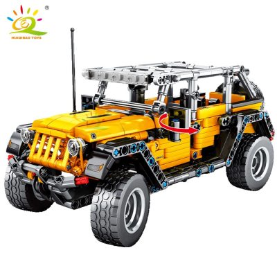 HUIQIBAO 601pcs Off Road Vehicle Building Block Pull Back Car Bricks Tech MOC Creative Mechanical City 4 - LEPIN LEPIN Store