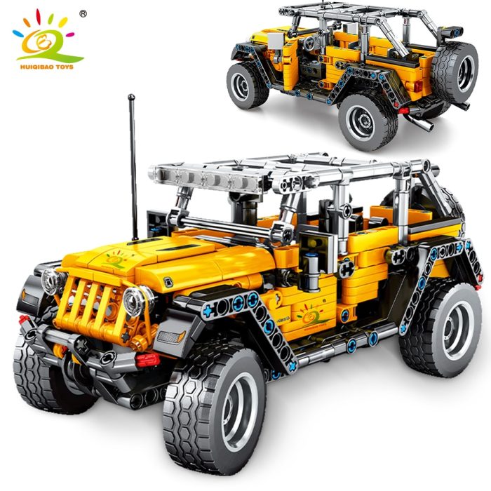 HUIQIBAO 601pcs Off Road Vehicle Building Block Pull Back Car Bricks Tech MOC Creative Mechanical City - LEPIN LEPIN Store