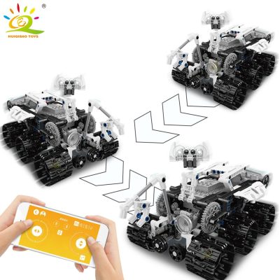 HUIQIBAO 606Pcs Tech RC Robot Building Blocks City Remote Control Intelligent Tank Truck Brick Construction Children 2 - LEPIN LEPIN Store