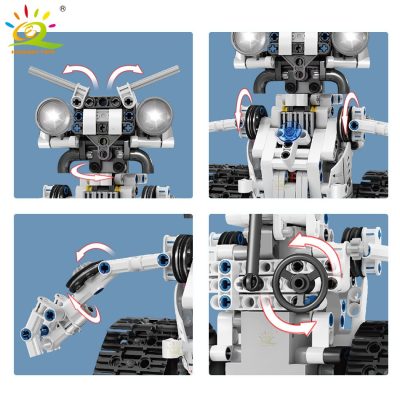 HUIQIBAO 606Pcs Tech RC Robot Building Blocks City Remote Control Intelligent Tank Truck Brick Construction Children 3 - LEPIN LEPIN Store