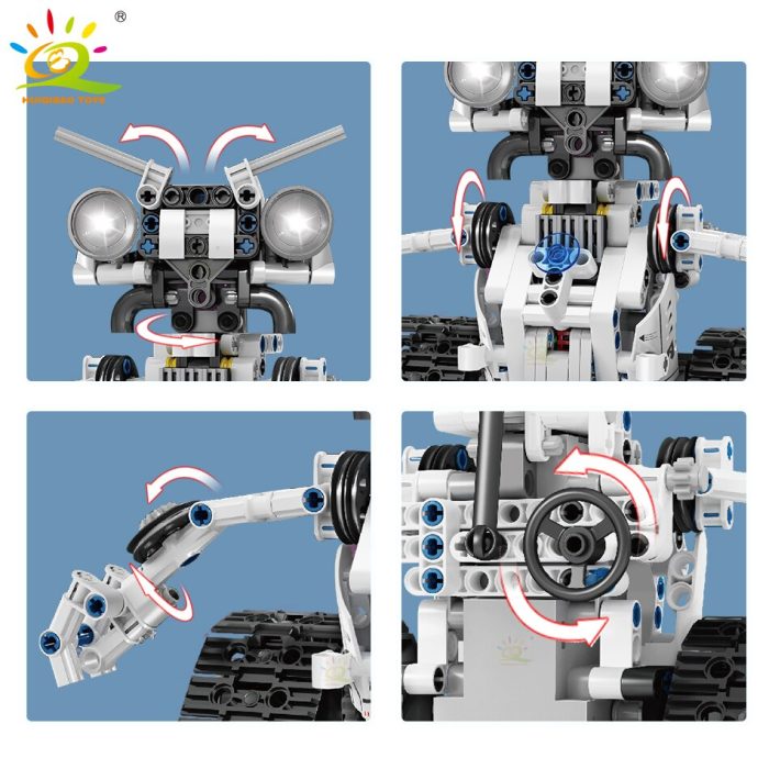 HUIQIBAO 606Pcs Tech RC Robot Building Blocks City Remote Control Intelligent Tank Truck Brick Construction Children 3 - LEPIN LEPIN Store