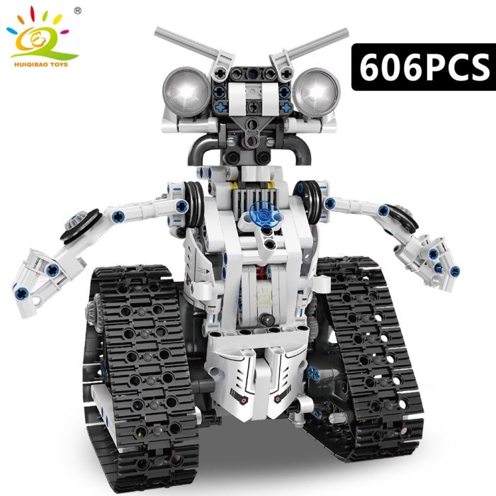 HUIQIBAO 606Pcs Tech RC Robot Building Blocks City Remote Control Intelligent Tank Truck Brick Construction Children 5 - LEPIN LEPIN Store