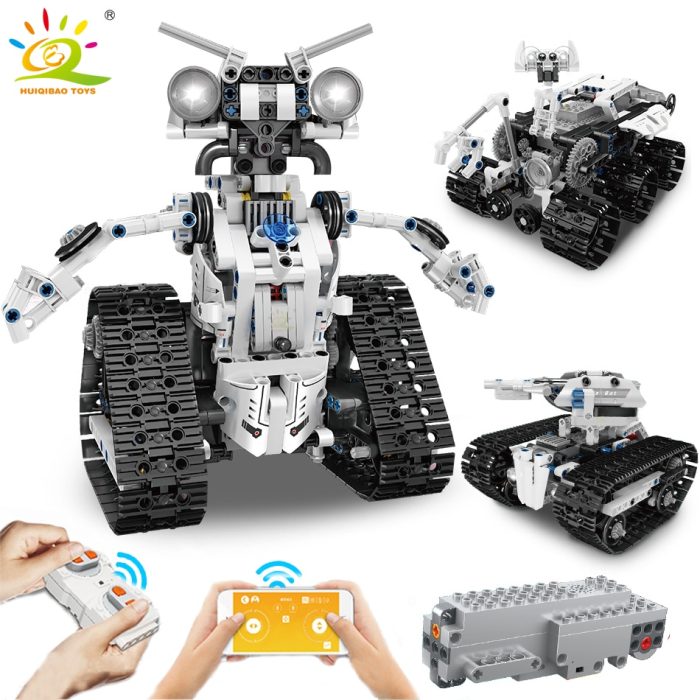 HUIQIBAO 606Pcs Tech RC Robot Building Blocks City Remote Control Intelligent Tank Truck Brick Construction Children - LEPIN LEPIN Store