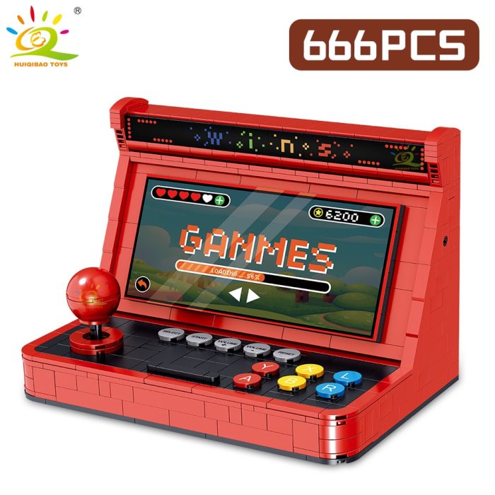 HUIQIBAO 666pcs Simulation Retro Desktop Game Machine Model Micro Building Blocks Mini Bricks Assemble Children Toys 1 - LEPIN LEPIN Store