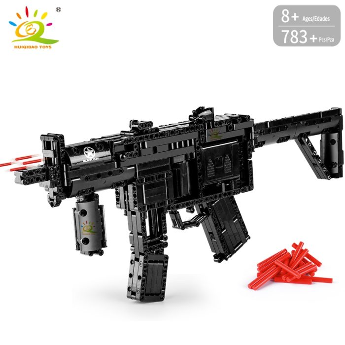 HUIQIBAO 783 PCS MP5 Tech Model Signal Gun Building Blocks Set DIY Shooting Game Electric Bricks 1 - LEPIN LEPIN Store