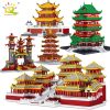 HUIQIBAO Chinese Historical Architecture Micro Building Block City Ancient Building Street View Mini Diamond Bricks Children - LEPIN LEPIN Store