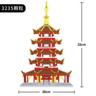 HUIQIBAO Chinese Historical Architecture Micro Building Block City Ancient Building Street View Mini Diamond Bricks Children 4 - LEPIN LEPIN Store