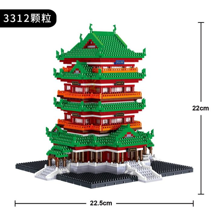 HUIQIBAO Chinese Historical Architecture Micro Building Block City Ancient Building Street View Mini Diamond Bricks Children 5 - LEPIN LEPIN Store