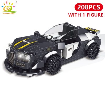 HUIQIBAO City Speed Champions Car Building Blocks Luxury Auto Racing Vehicle with Super Racers Bricks Toys 2 - LEPIN LEPIN Store