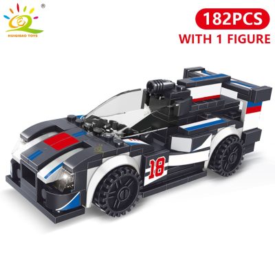 HUIQIBAO City Speed Champions Car Building Blocks Luxury Auto Racing Vehicle with Super Racers Bricks Toys 4 - LEPIN LEPIN Store