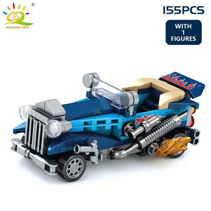 HUIQIBAO City Speed Champions Racing Car Building Blocks Pull Back Power Automobile Sport Vehicle Model Bricks 1 - LEPIN LEPIN Store