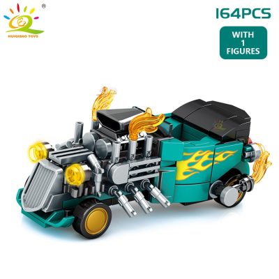 HUIQIBAO City Speed Champions Racing Car Building Blocks Pull Back Power Automobile Sport Vehicle Model Bricks 3 - LEPIN LEPIN Store