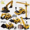 HUIQIBAO Engineering Diecast Truck Model Excavator Crane Dump Car Garbage Vehicle Classic City Construction Children Toy - LEPIN LEPIN Store