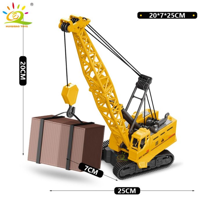 HUIQIBAO Engineering Diecast Truck Model Excavator Crane Dump Car Garbage Vehicle Classic City Construction Children Toy 5 - LEPIN LEPIN Store