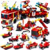 HUIQIBAO Fire Fighting Trucks Model Building Blocks City Firefight Team Plane Helicopter Car Boat Bricks Kit - LEPIN LEPIN Store