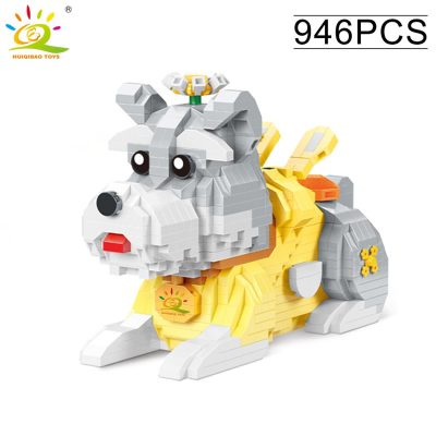 HUIQIBAO Husky Corgi Dog Orange Blue Cat Building Blocks Diamond Micro Small Bricks Cute Pet Animals 5 - LEPIN LEPIN Store